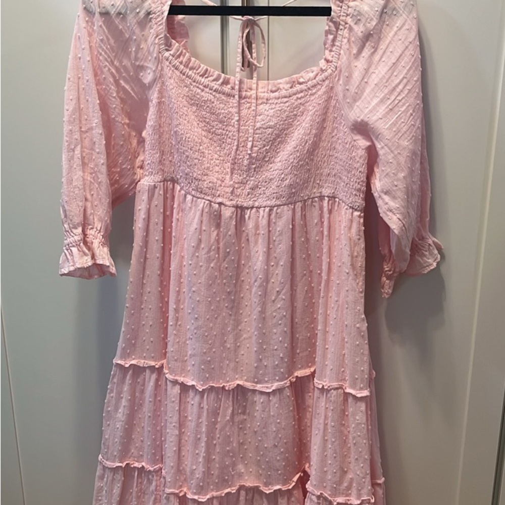Crown & Ivy Pink Textured Dress